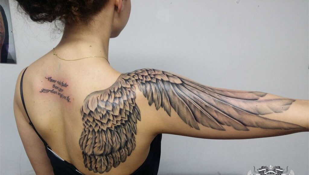 Angel Wing Tattoo on Shoulder 3