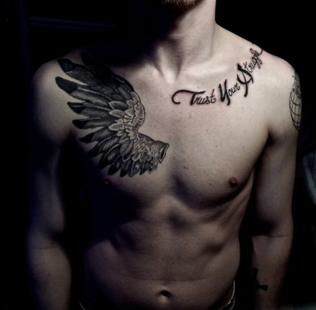 Angel Wing Tattoo on Shoulder 4