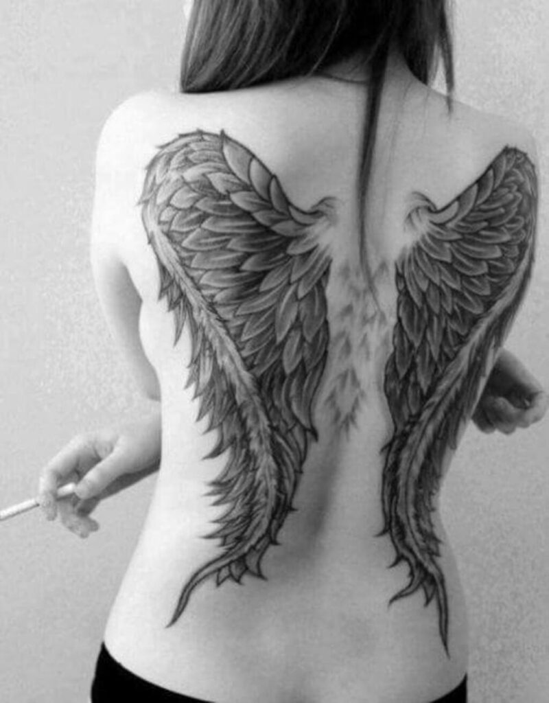 Angel Wings Back Tattoo Designs 2