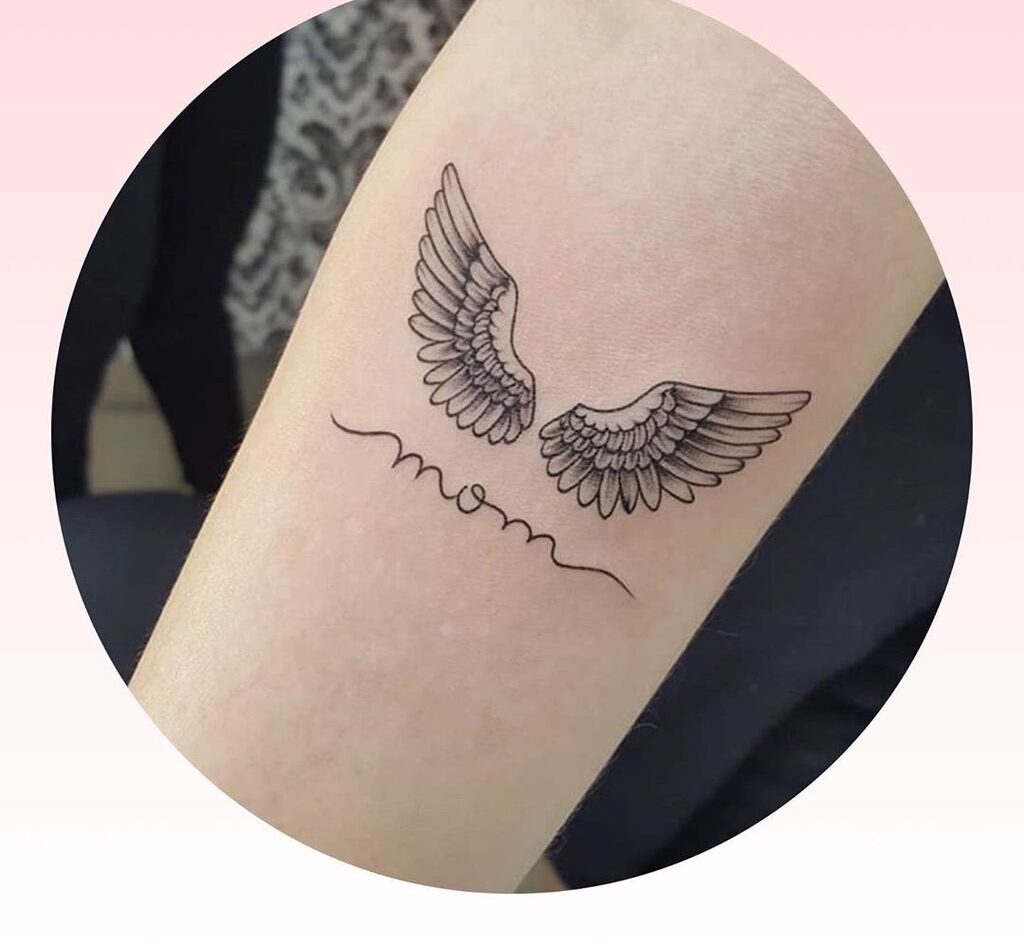 Angel Wings Name Tattoo 2