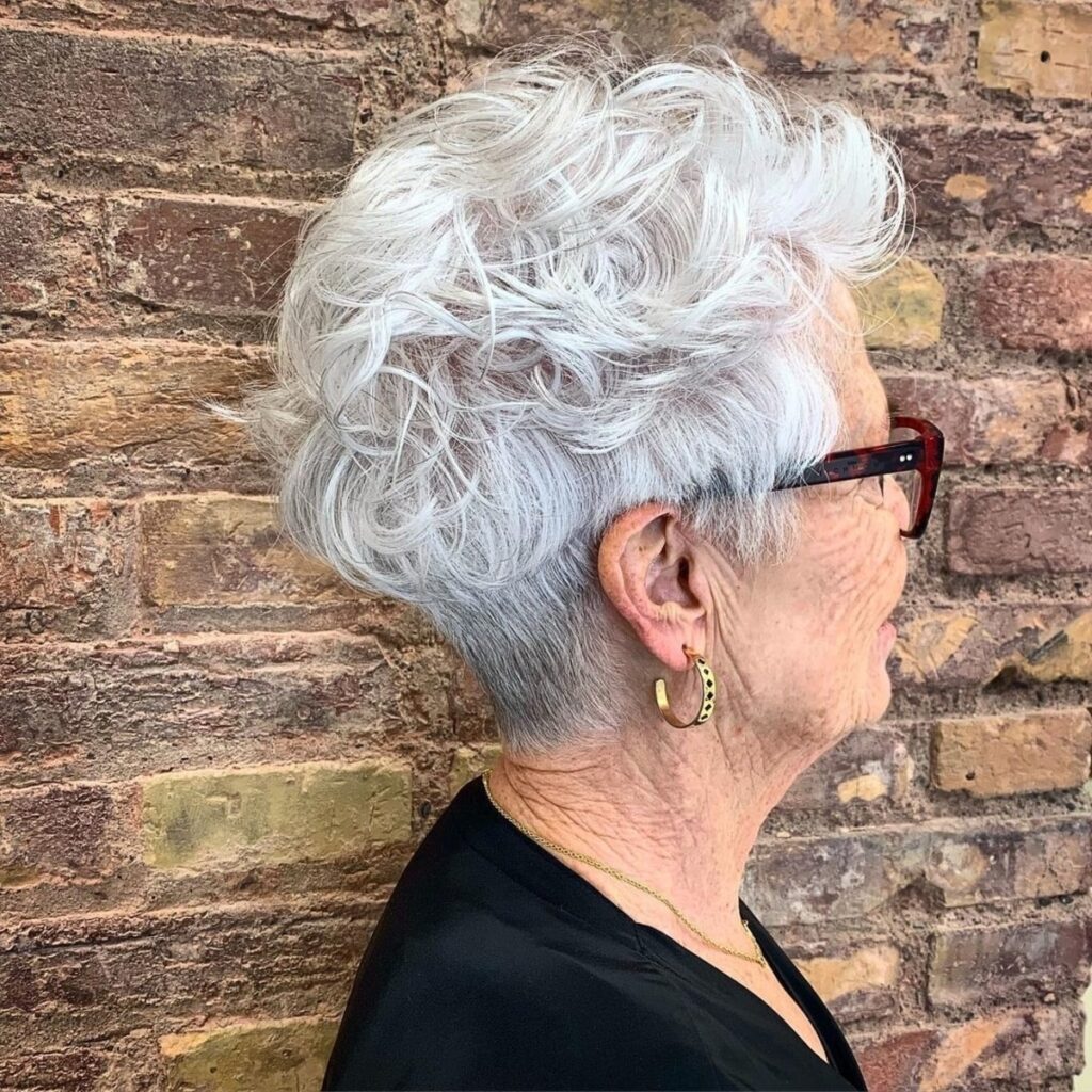 pixie cut for wavy hair for women over 60