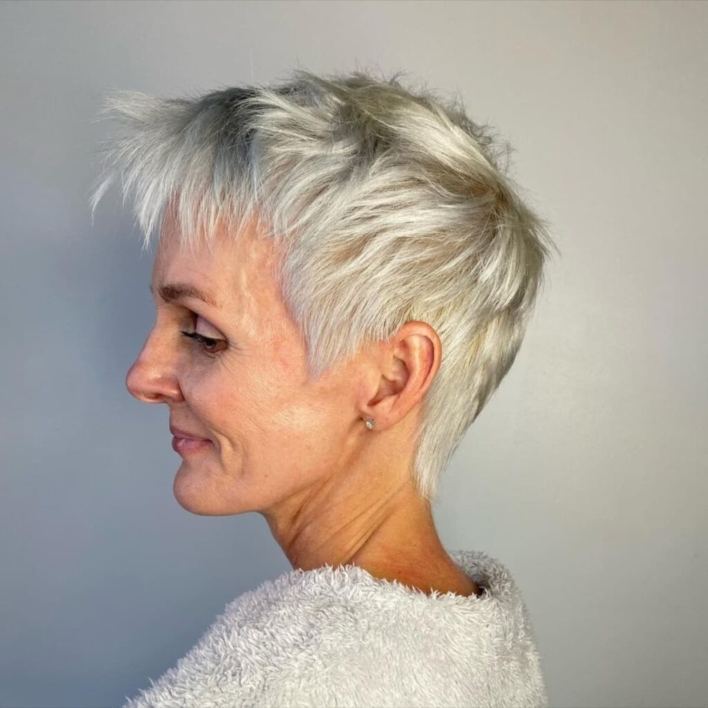 pixie cut for women over 60 with thin hair