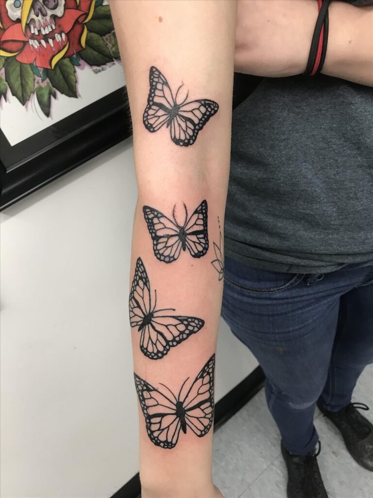 Arm butterfly tattoo ideas 11