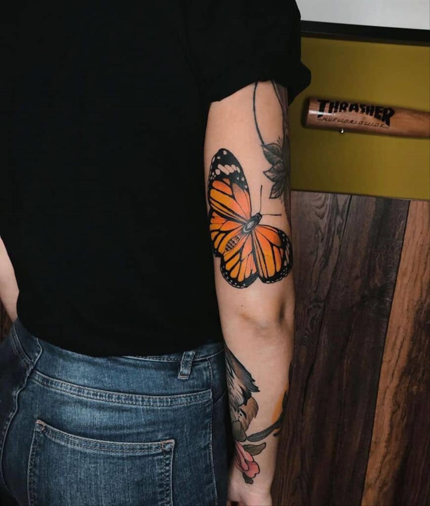 Arm butterfly tattoo ideas 9