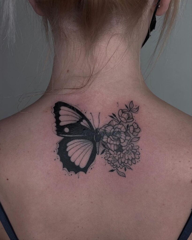 Back butterfly tattoos for women 1