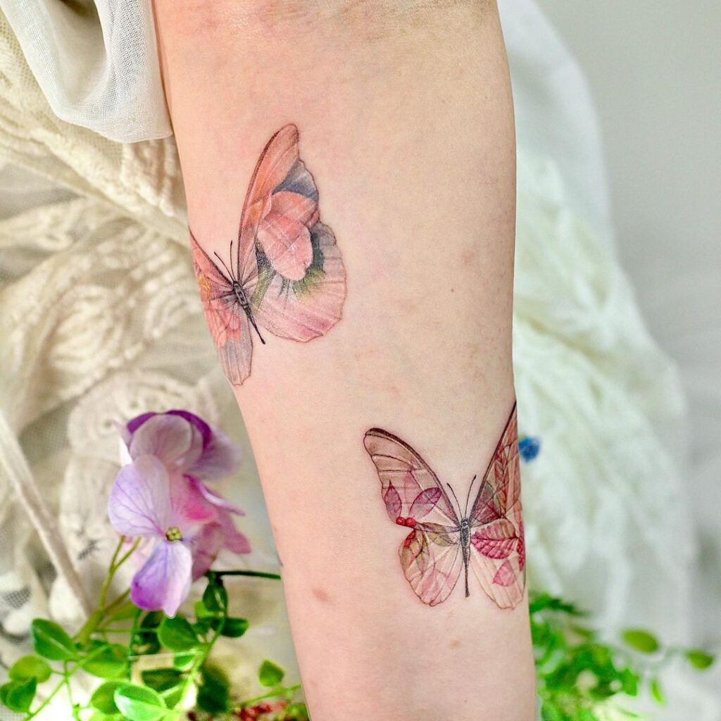 Butterfly Sleeve Tattoo 001