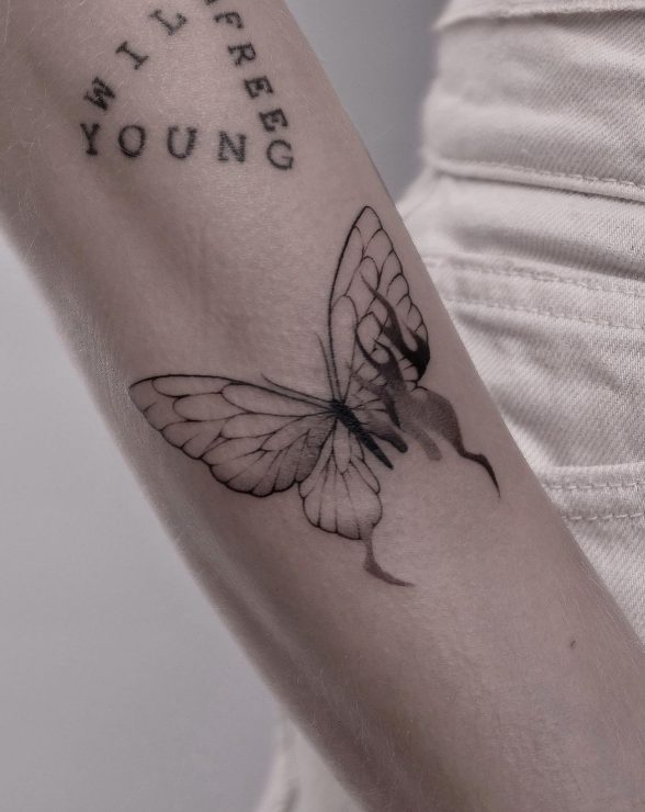 Butterfly Sleeve Tattoo 003