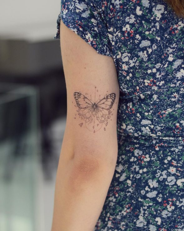 Butterfly Sleeve Tattoo 004