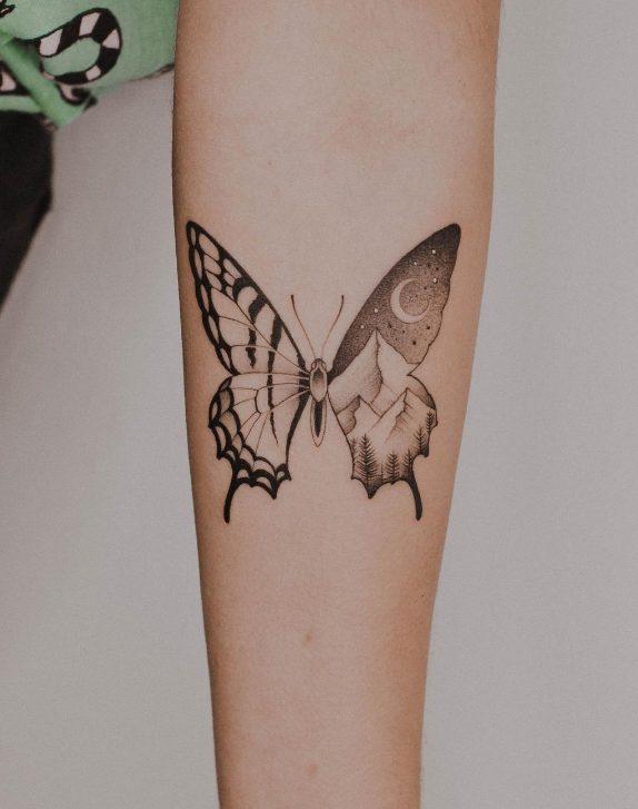 Butterfly Sleeve Tattoo 006