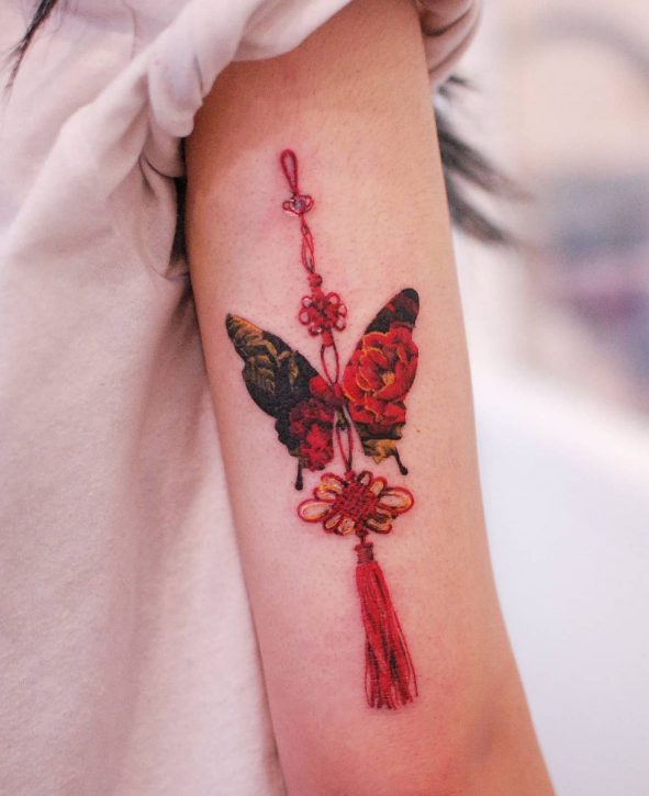 Butterfly Sleeve Tattoo 013