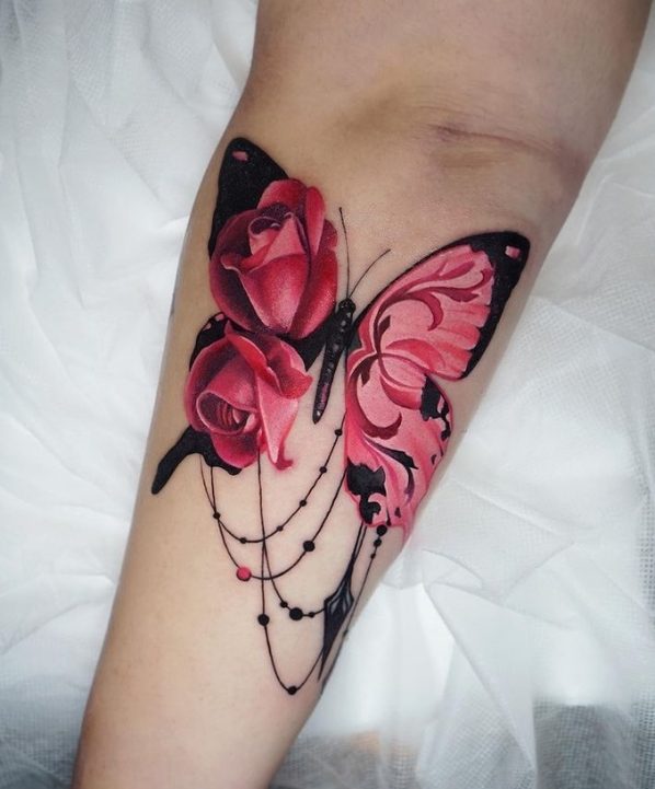 Butterfly Sleeve Tattoo 014
