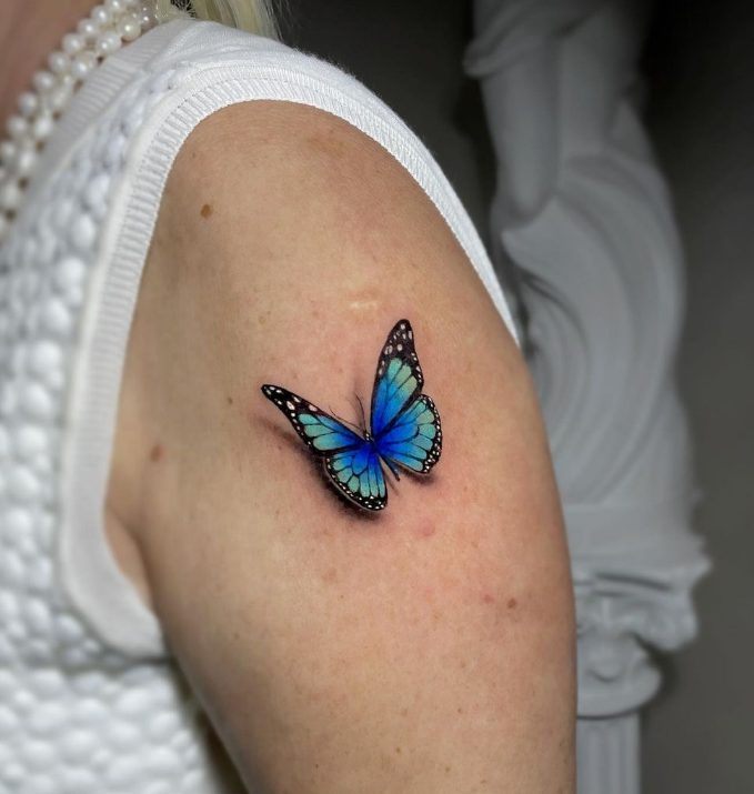 Butterfly Sleeve Tattoo 015