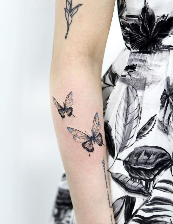 Butterfly Sleeve Tattoo 017