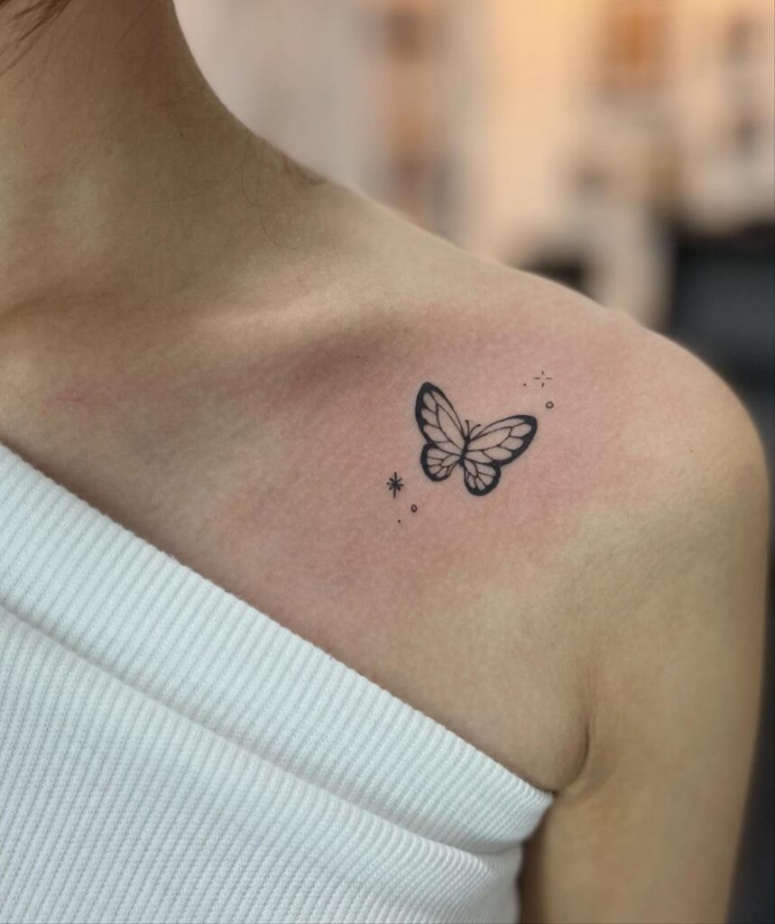 Cool butterfly shoulder tattoos 2