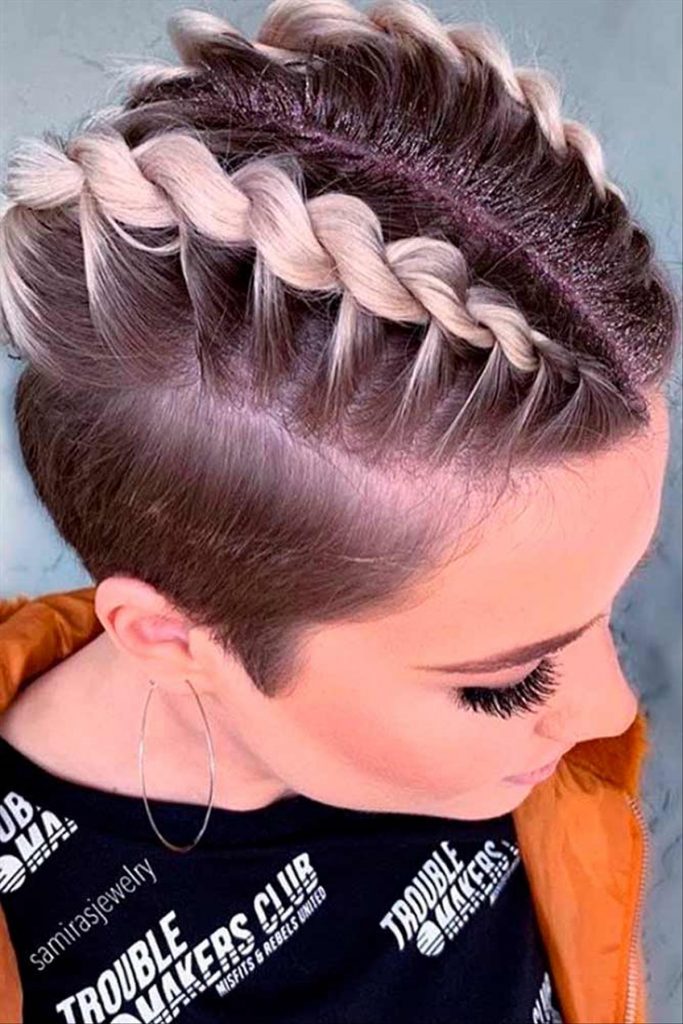 Side braided hairstyle design 2