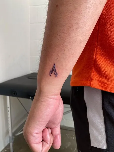 Simple Flame Tattoo